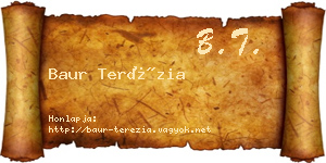 Baur Terézia névjegykártya